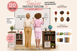 Teacher Portrait Creator Clipart