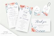 Wedding suite - Dusty blue & rosy, an Invitation Template by Alewiena (Thumbnail 2 of 5)
