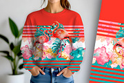 Flamingo Tropical Collage, an Animal Illustration by Sharon Schwalbe (Thumbnail 1 of 5)
