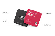 Rounded Square Name Card Mockup, an Advertising Mockup by RamStudio2 (Thumbnail 7 of 14)