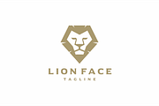 Lion Face Geometric Logo Template, a Branding & Logo Template by yopie (Thumbnail 1 of 3)