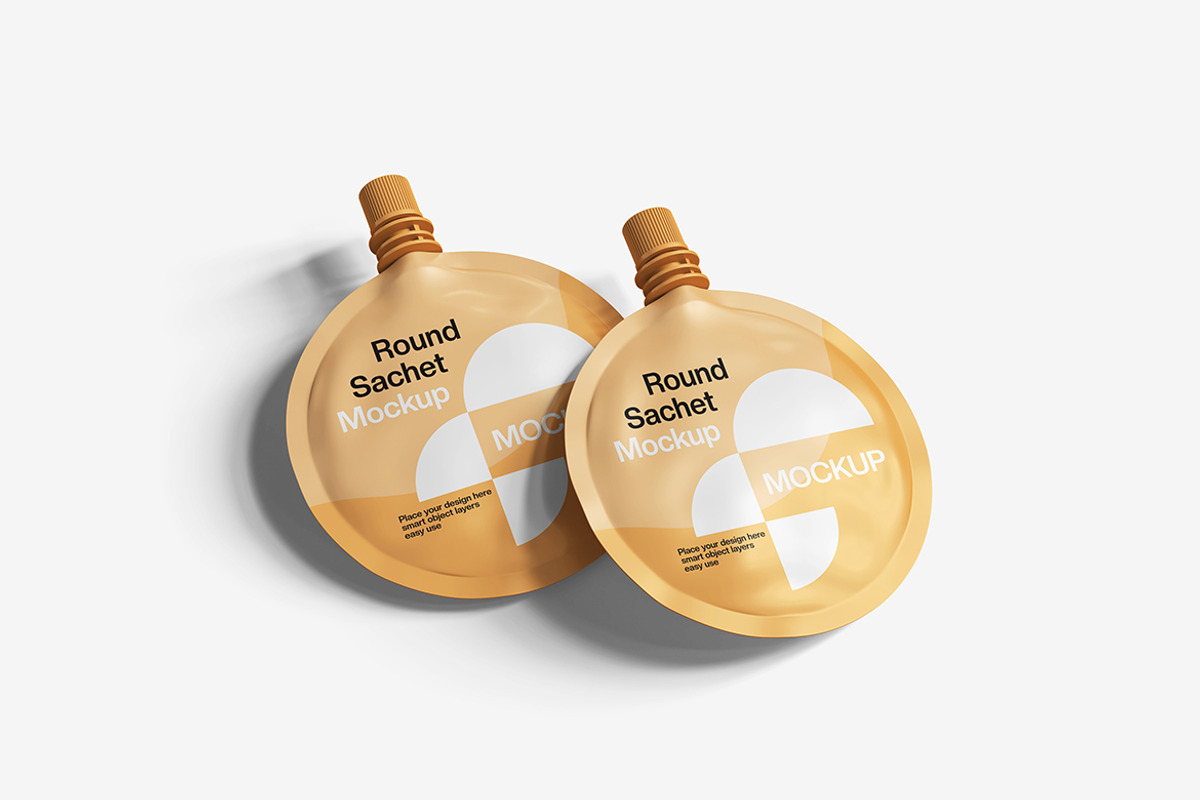 Round Sachet Mockup, a Packaging Mockup by Indah (Photo 5 of 6)