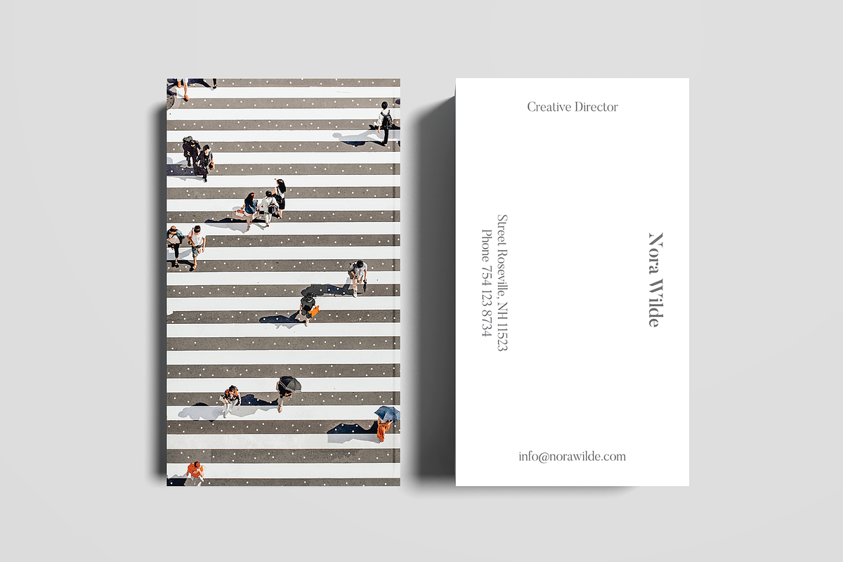 Rain Crossing Business Card Template, a Business Card Template by Human-made. Made to feel. (Photo 2 of 2)