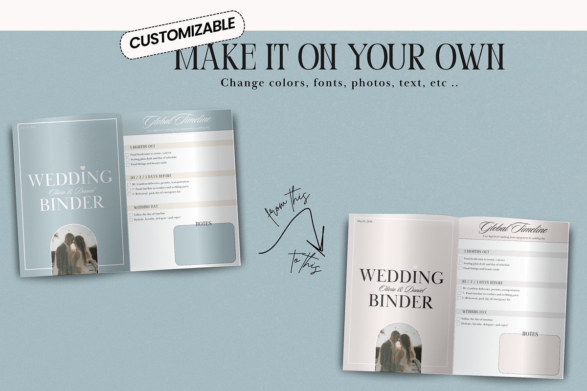 The Ultimate Wedding Day Binder, a Brochure Template by PixelBloomClub (Photo 8 of 8)