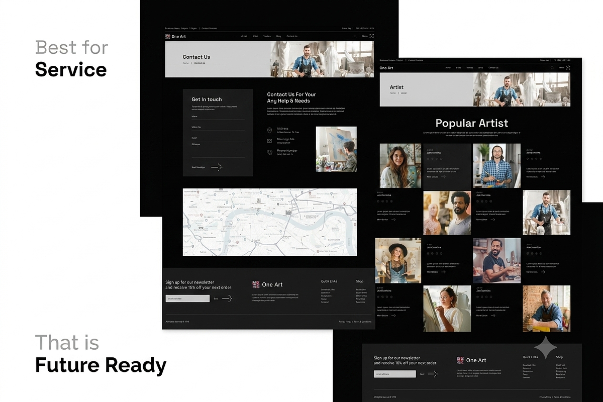One Art - Artist WordPress Theme, a WordPress Template by ThemesRain (Photo 3 of 3)