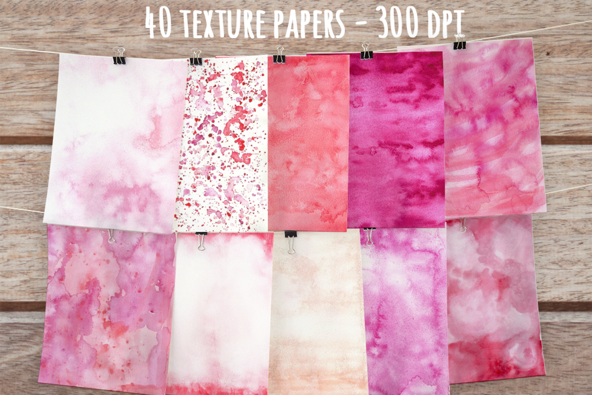 Sweet Love Watercolor Collection, a Texture Graphic by Sinziana Romanescu (Photo 5 of 15)