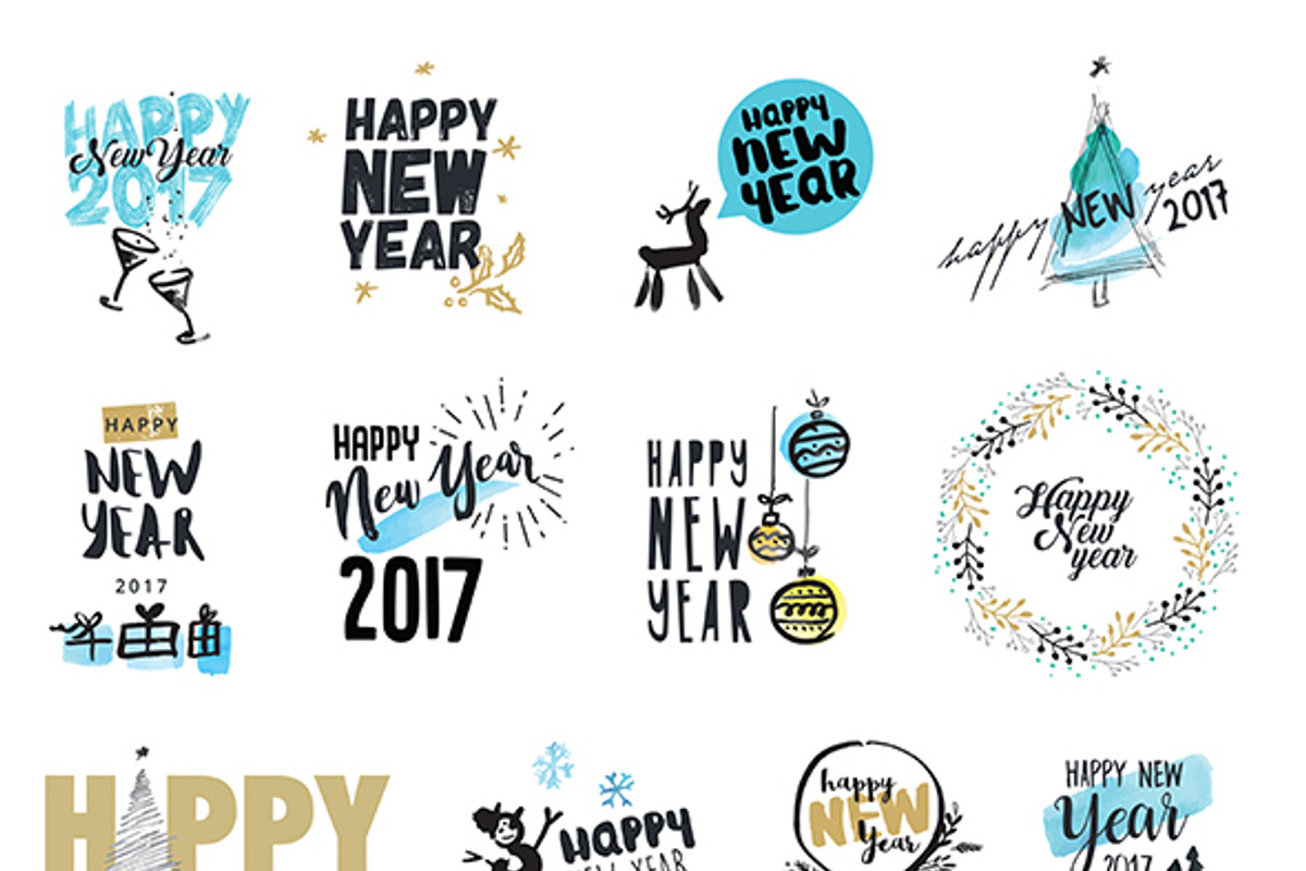 Christmas and New Year’s Stickers, a Technology Illustration by PureSolution (Photo 2 of 2)