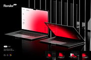 MacBook Air Mockup Set, a Mac Mockup by Renderteam (Thumbnail 1 of 10)
