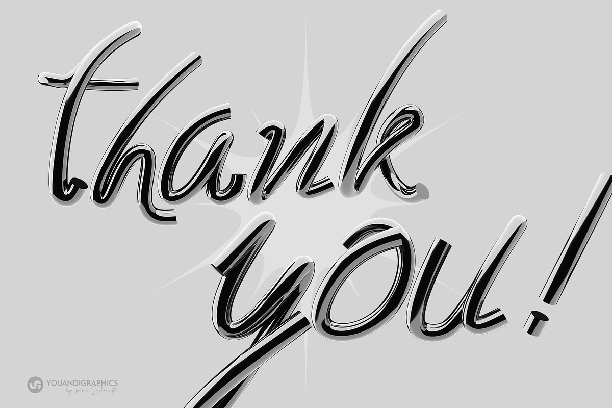 Chrome 3D Lettering set, an Object Graphic by Youandigraphics (Photo 13 of 13)