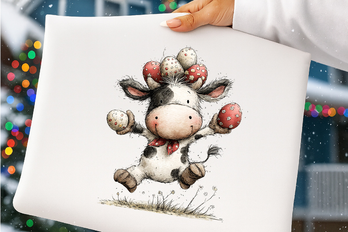 Whimsical easter cow clipart, an Illustration by SinaCreation (Photo 7 of 11)