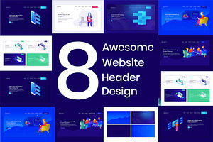 Website Header with illustration
