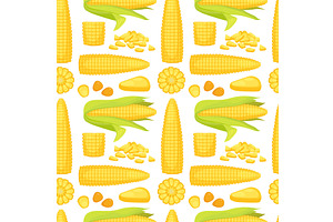 corn seamless pattern. golden, a Food Illustration by Multigon