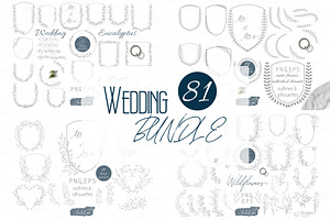 Botanical Wedding Elements, shapes