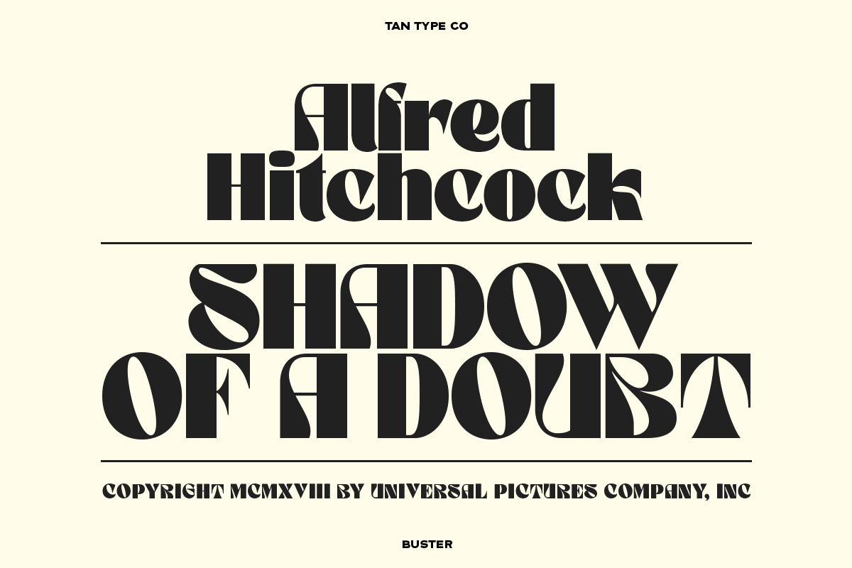 Tan Buster Font Free Downloadv - UIFreebies