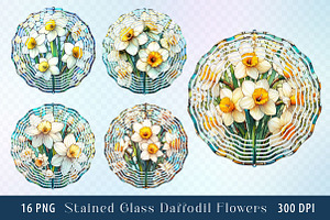 Daffodil Stained Glass Flower