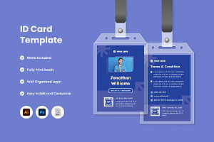 2 Set ID Card Template Design V2