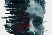 90 Glitch faces, a Person Illustration by Handmadefont (Thumbnail 44 of 94)