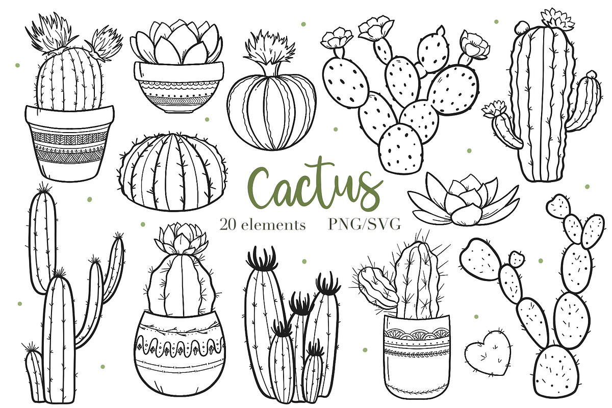 Cactus, Succulent Pot SVG PNG Bundle, an Object Graphic by ArtGiftsStudio (Photo 1 of 4)