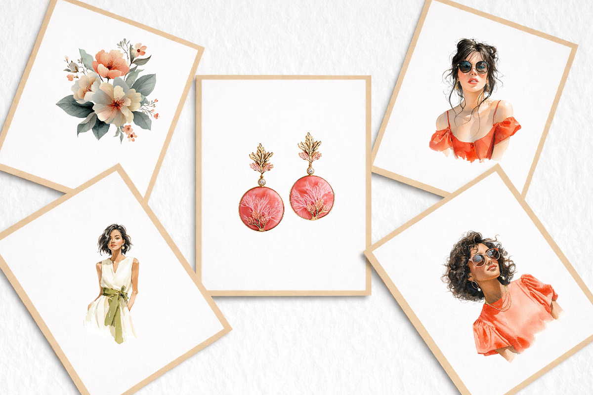 Watercolor Summer Clipart, an Illustration by DreamArtGraphic (Photo 4 of 8)