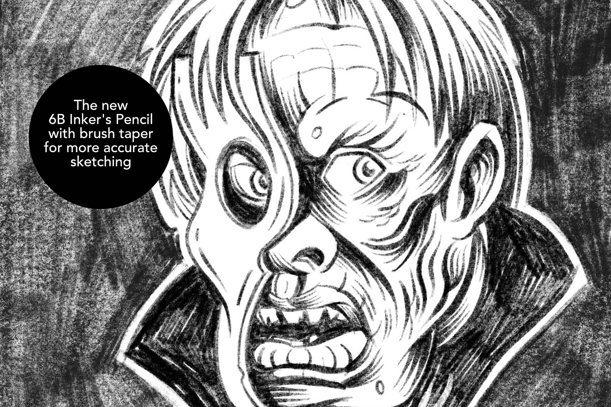 Procreate Vintage Comic Ink Brushes, a Brush Add-On by Ink Gang Boss (Photo 3 of 9)