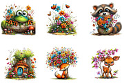 Spring Forest Watercolor Clipart, a Seasonal Illustration by CreationArt (Thumbnail 2 of 4)
