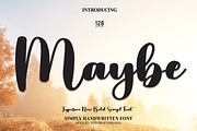 Maybe | Script Font, a Script Font by Scratchones (Thumbnail 1 of 8)