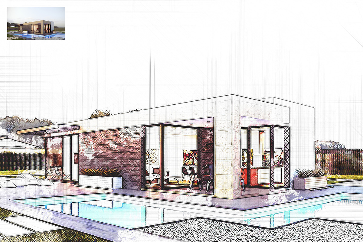 Architexign - Modern Sketch Art, an Action Add-On by A R T M A R T (Photo 9 of 10)