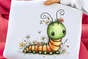 Whimsical Spring Caterpillar Clipart, an Illustration by Libby Wishes (Thumbnail 4 of 8)