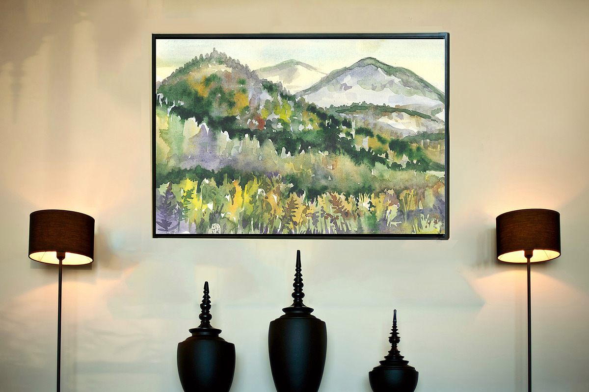 Watercolor mountain landscapes., a Decorative Illustration by Mehendra Art (Photo 8 of 12)
