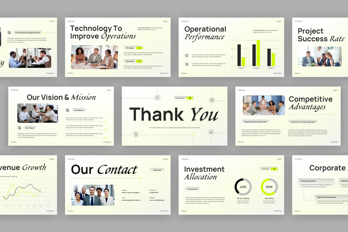 Corporate Business ProfilePowerPoint, a Presentation Template by Loin Studio (Photo 4 of 4)