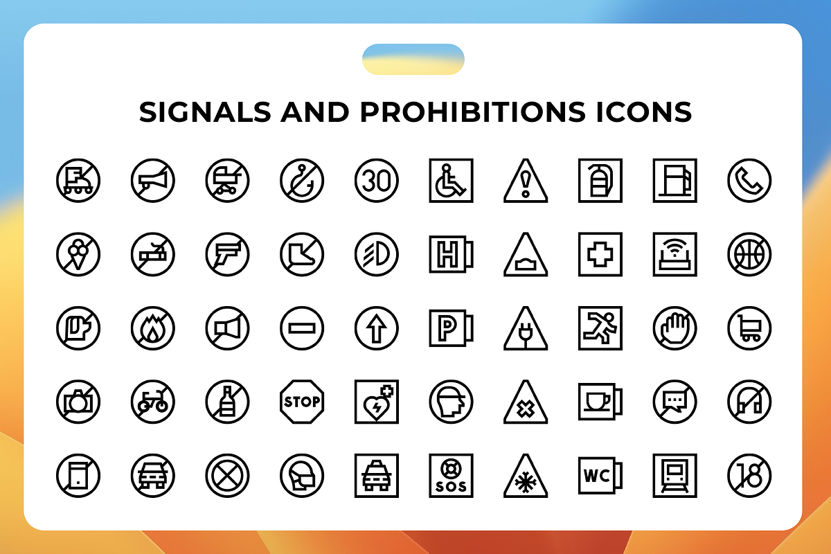 Signals And Prohibitions Icons, an Icon by Wencory