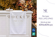 Linen Wedding Sign Mockup Banner, a Merchandise Mockup by Mie Mockup Studio (Thumbnail 1 of 5)