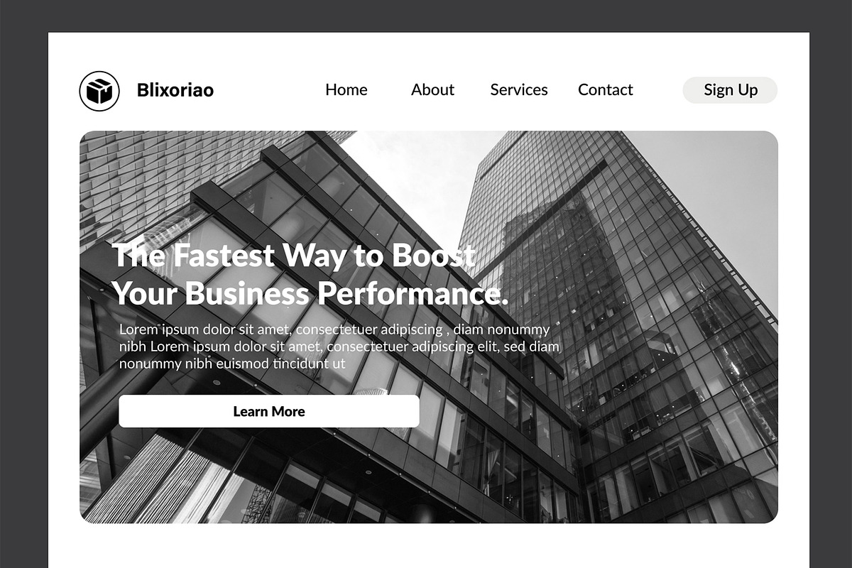 Architecture Wireframe Landing Page, a Wireframe Template by MightyDesign (Photo 2 of 8)