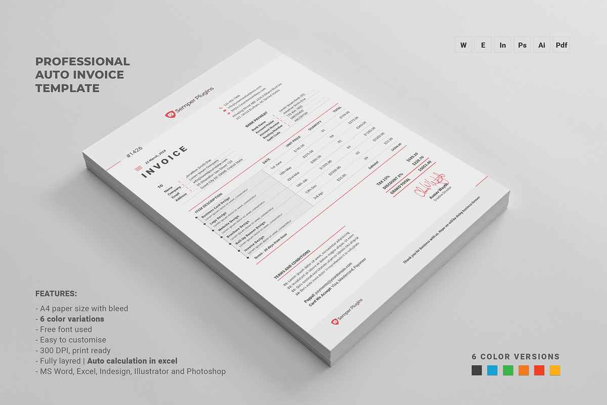 Invoice, a Stationery Template by Diverter (Photo 6 of 8)