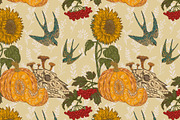 Gothic Autumn Harvest Folk Pattern, a Pattern Graphic by NayaChu (Thumbnail 5 of 9)
