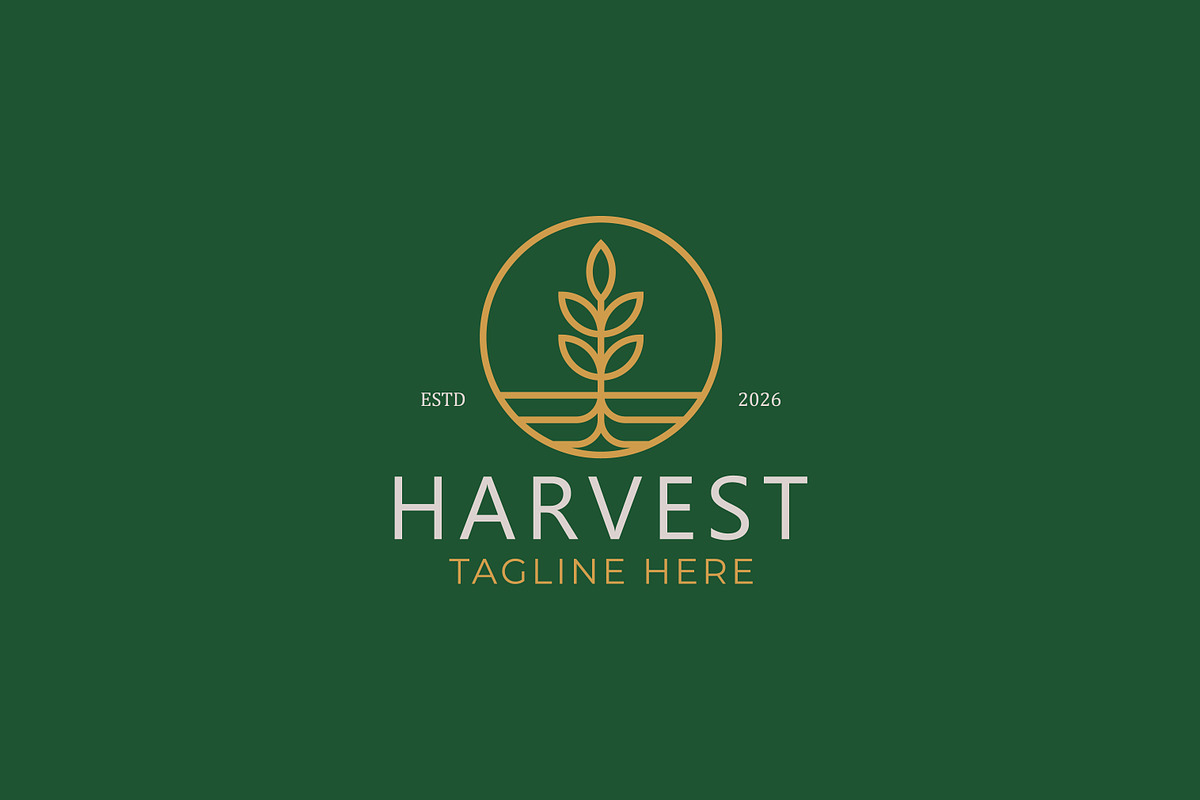 Harvest Logo Nature Plant Wheat, a Branding & Logo Template by Signatoro (Photo 1 of 3)