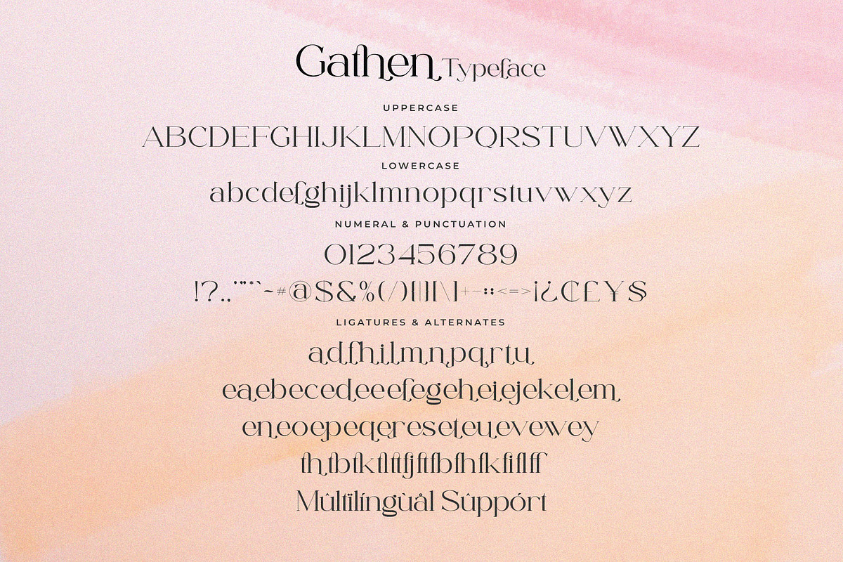 Gathen - Stylish Serif Font, a Serif Font by Aqeel_Art (Photo 9 of 10)