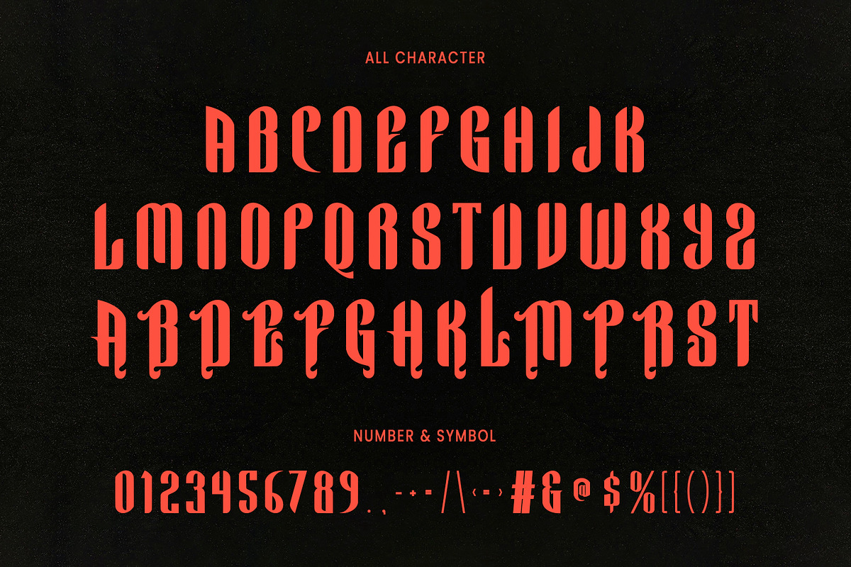 Alapace Blackletter Display Typeface, a Blackletter Font by Maulana Creative (Photo 6 of 7)
