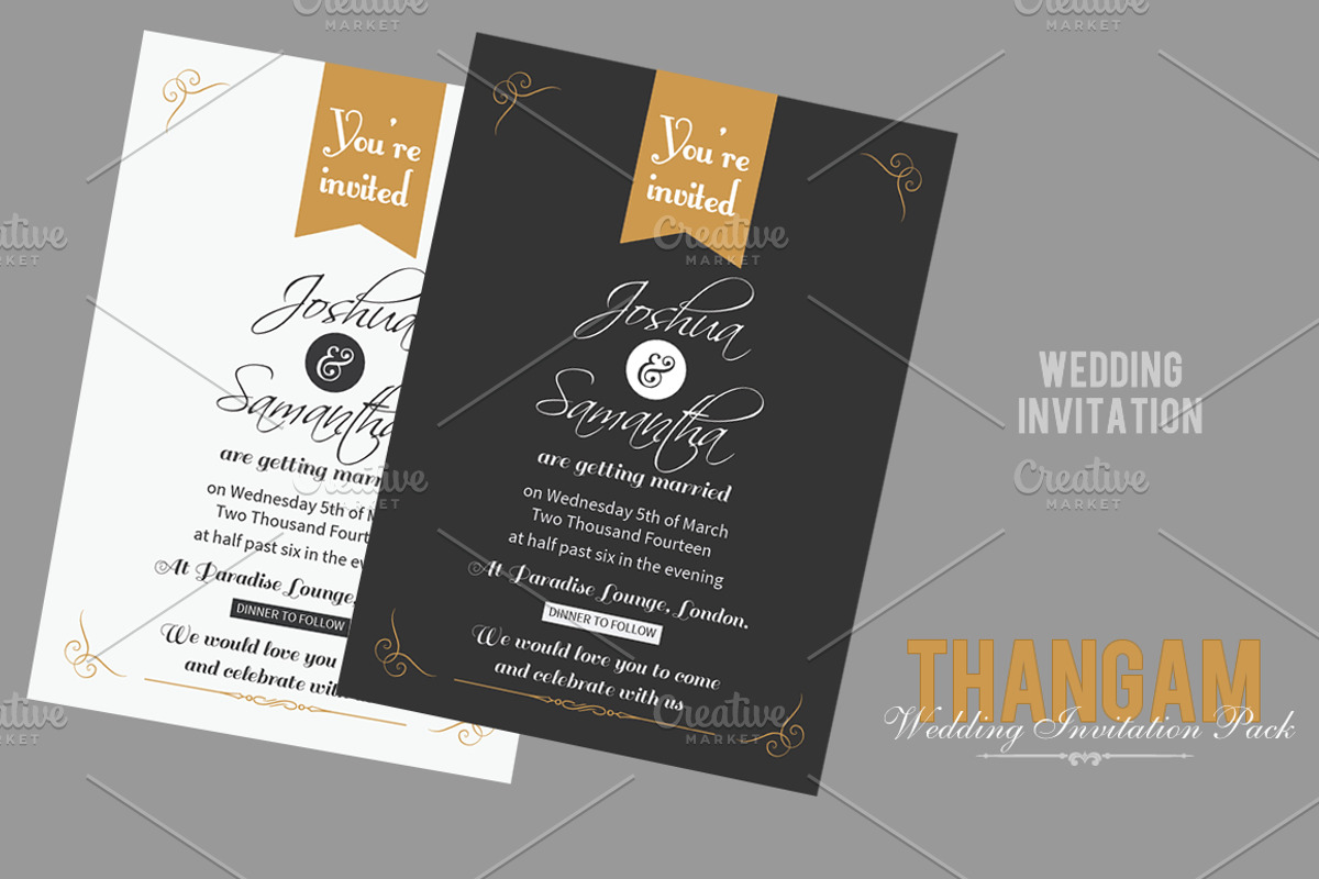 Thangam Wedding Invitation Pack, an Invitation Template by Niram Factory (Photo 2 of 5)