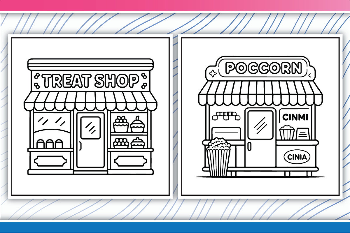 Front Store Coloring Pages, an Illustration by LightExpress (Photo 3 of 5)