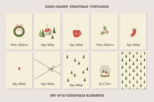 Festive Hand-Drawn Christmas Set