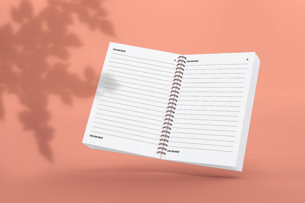 Spiral notebook mockup design, a Books & Magazine Mockup by Raihan Rahman (Photo 9 of 10)