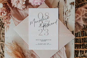 Floral Greeting Card 5x7 Mockup