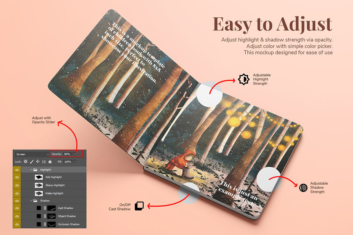 Square Children Book Mockup Set, a Books & Magazine Mockup by Remnand Studio (Photo 5 of 11)