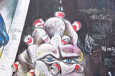 Berlin wall art  trash containing berlin wall, east side gallery, and graffiti