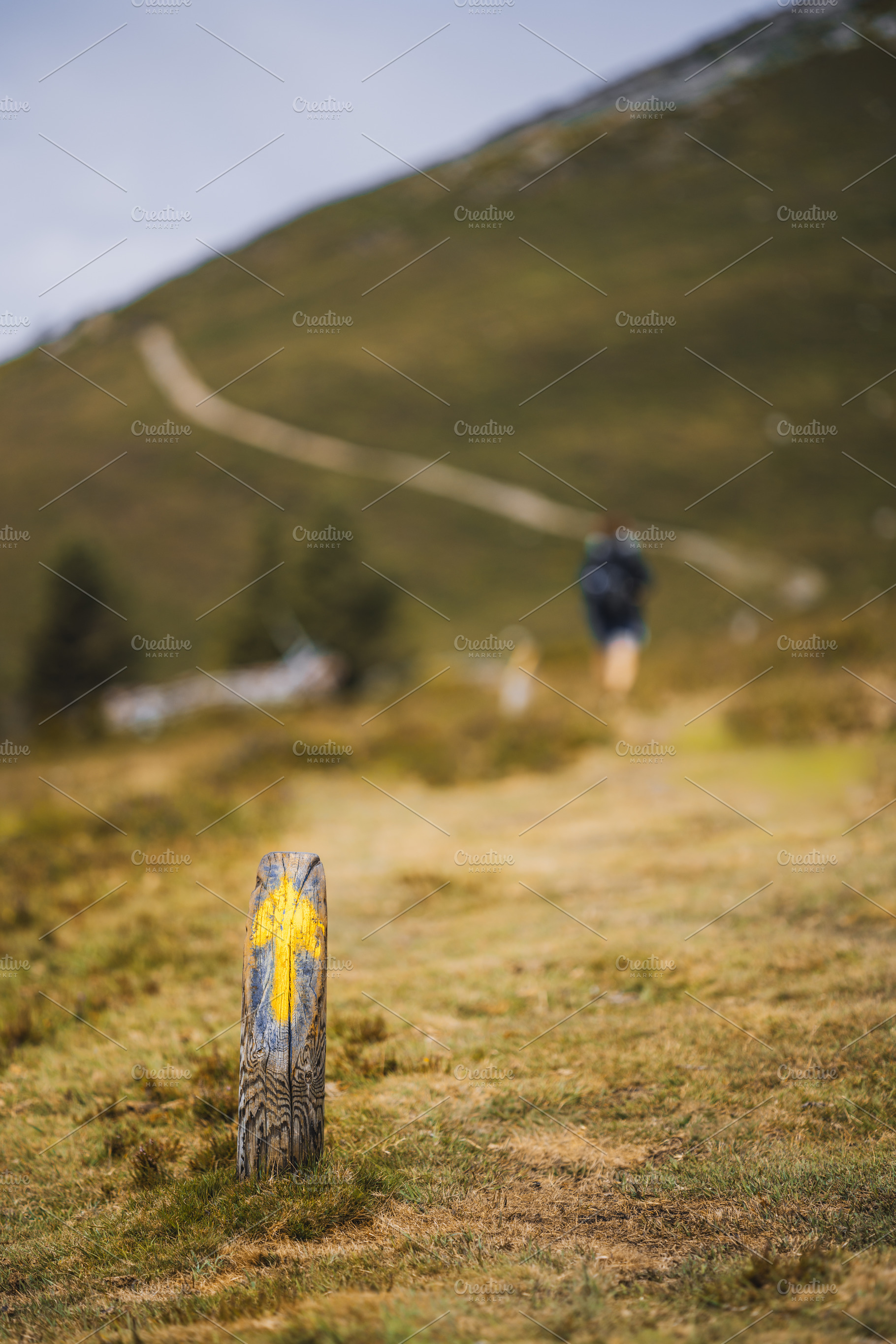 Camino Primitivo trail marker, a Wallpaper Photo by SkyNext