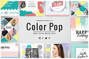 Mini Color Pop Social Media Pack, a Social Media Template by Marigold Studios (Thumbnail 1 of 5)