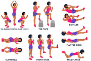 Sport exercises collection, a Healthcare Illustration by tamara.comotomka (Thumbnail 5 of 8)