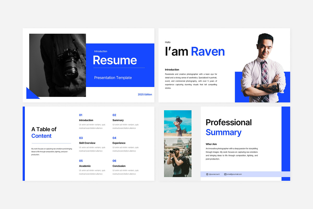 Clean Professional CV Presentation, a Presentation Template by Eklip Studio (Photo 2 of 6)