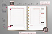 Weekly Calendar | InDesign Template, a Stationery Template by Planner Templates (Thumbnail 22 of 23)